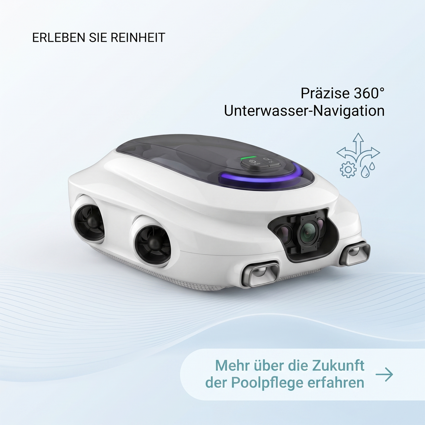 KI-gestützter intelligenter Schwimmbadinspektionsroboter