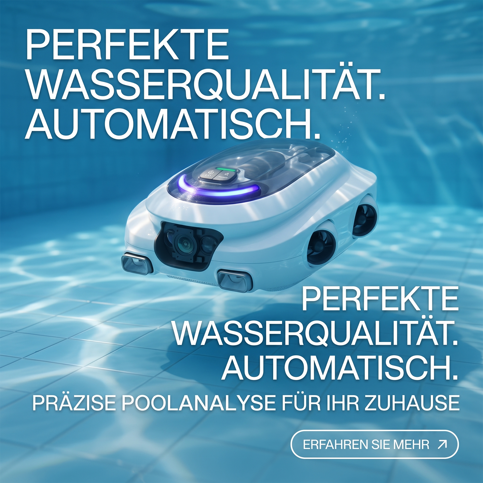 KI-gestützter intelligenter Schwimmbadinspektionsroboter